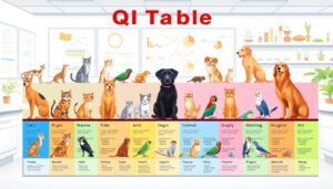 Tabela de qi dos animais
