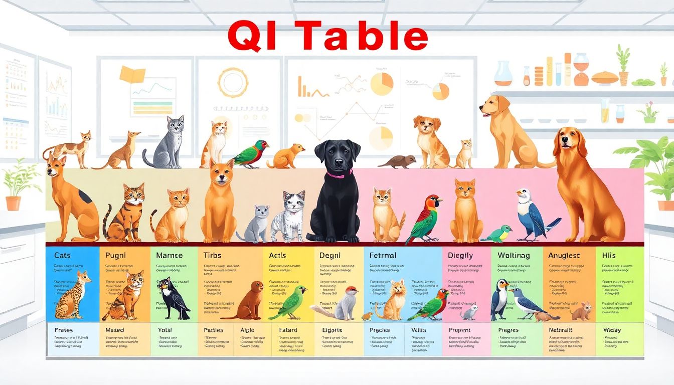 Tabela de qi dos animais