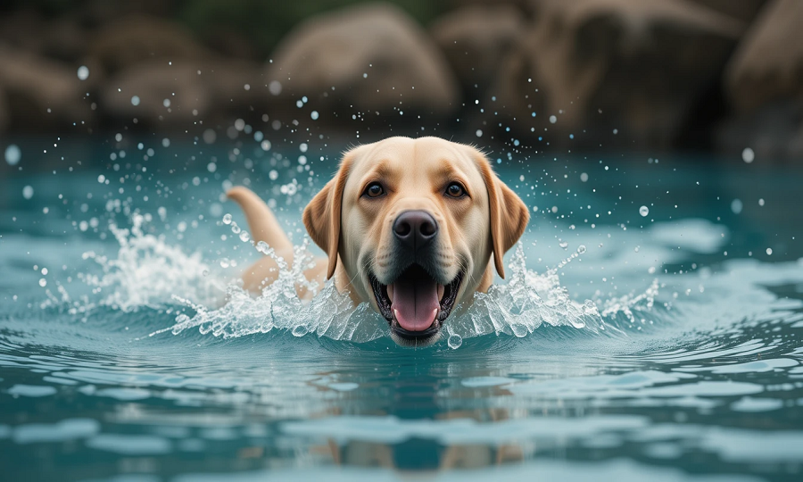 Cachorro-labrador-retriever-nadando 10 Curiosidades Sobre Cachorros: Que Vão Derreter Seu Coração