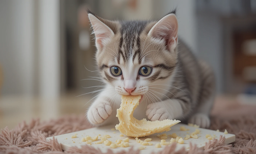 Filhote-de-gato-comendo Como Cuidar de um Filhote de Gato: Guia para Iniciantes