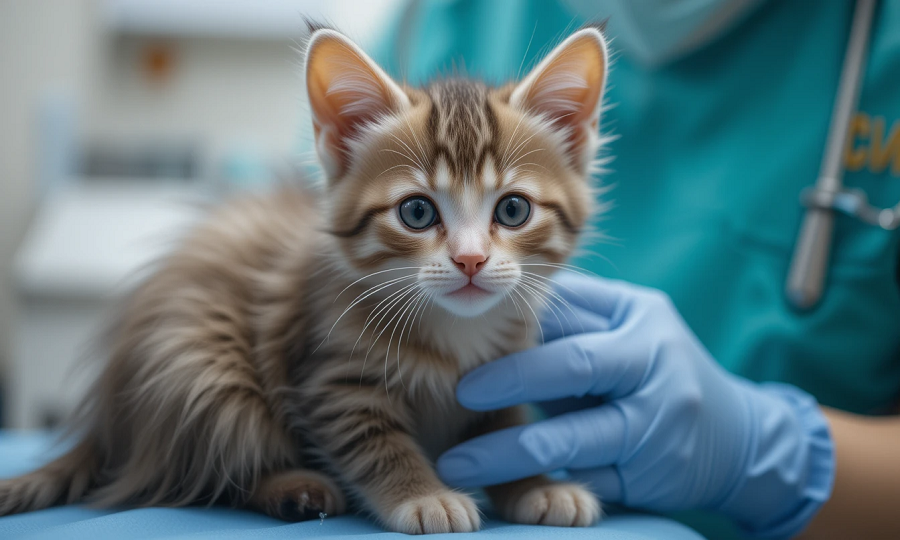 Filhote-de-gato-no-veterinario Como Cuidar de um Filhote de Gato: Guia para Iniciantes