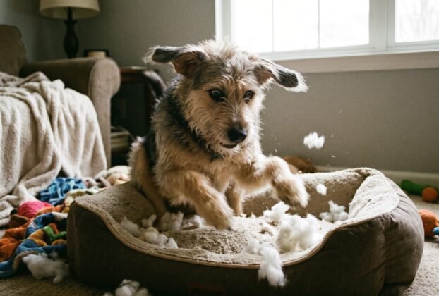 Por que meu cachorro cava a caminha